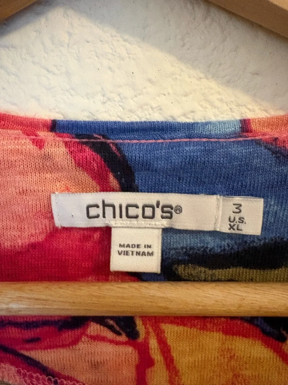 Chico's Linen Floral Short-Sleeve Top - Picture 3 of 5